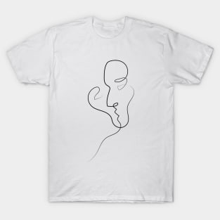 Passionate Kiss | One Line Artist | Minimal Art | One Line Art | Minimalist T-Shirt